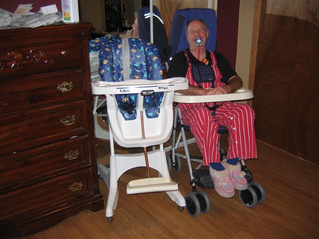 baby bn3 in stroller and high chair
