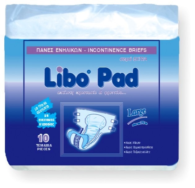 Libo Disposable Incontinence Briefs - No4 - XL - 10pcs
