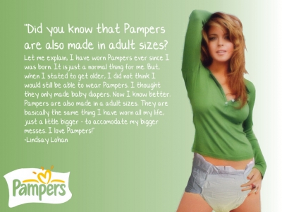 Pampers in adult sizes!
Keywords: pampers lohan