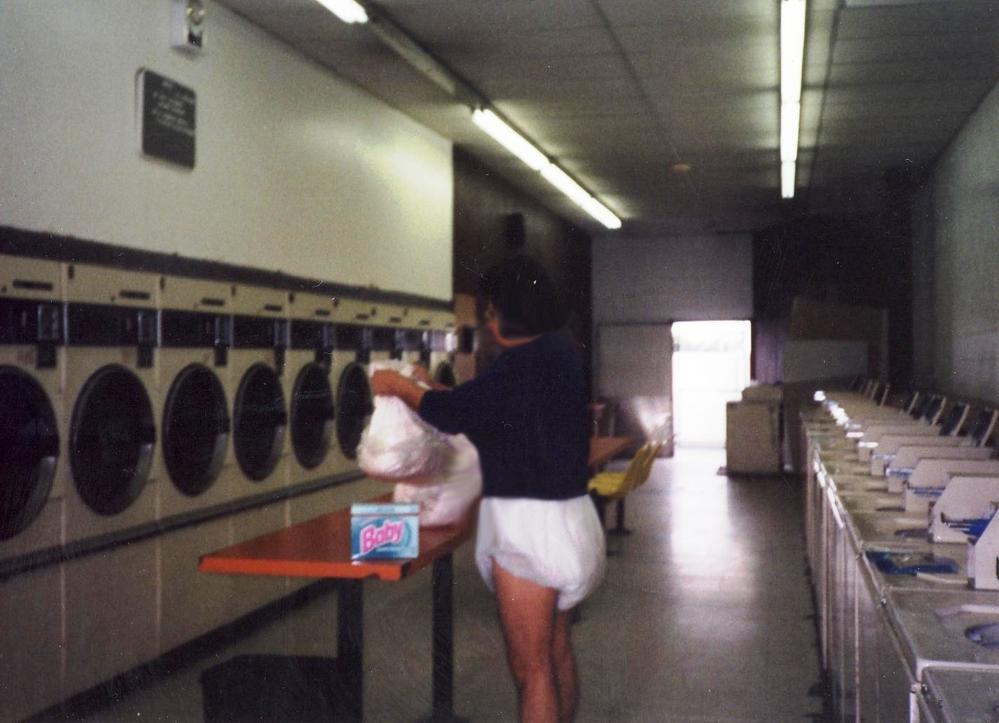Happiness, is never feeling inhibited about people seeing how well you're diapered!
While on vacation, at a laundrymat washing our diapers.  More people asked where we buy adult cloth diapers and plastic panties, than people who ask why we are wearing diapers in the first place.  Only a few, have the nerve to ask why we don't feel embarrassed to be seen wearing "diapers".  It's really interesting when they hear our replies.  Most people are really nice one they know why.
Keywords: public_cloth_diapers_plastic_uninhibited_wet.