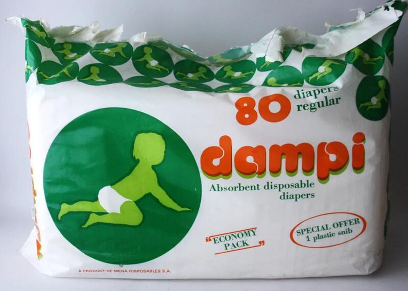 Dampi Regular Absorbent Rectangular Disposable Diapers - 2-7kg - Economy Pack - 80pcs - 7
