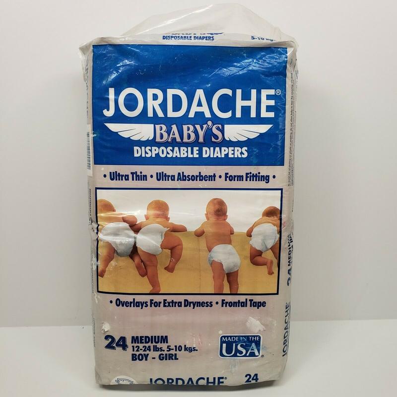 Jordache Baby's Plastic Disposable Nappies - No3 - Medium - 5-10kg - 12-24lbs - 24pcs - 1
