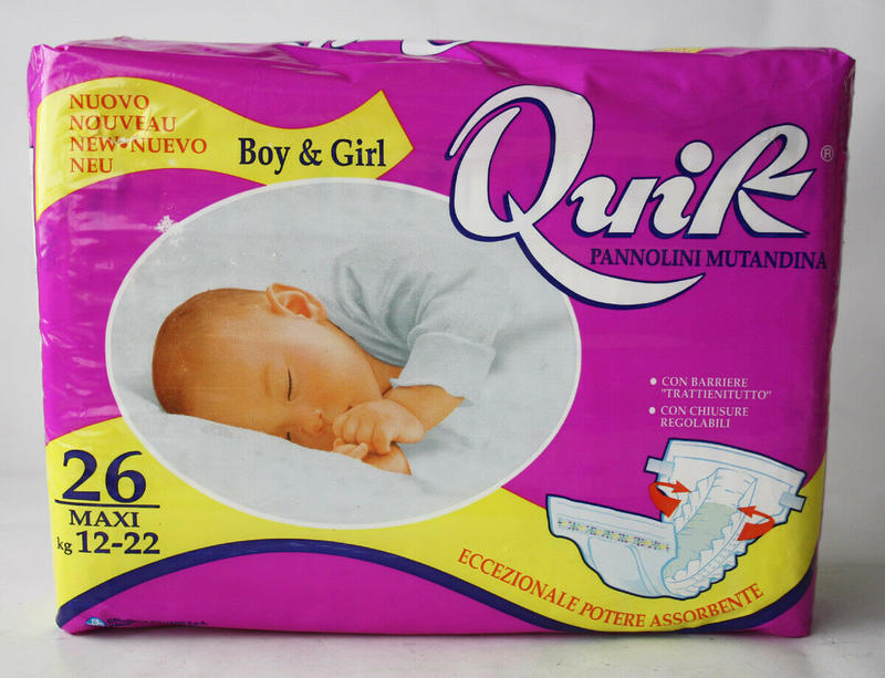 Quik Unisex Disposable Baby Diapers - Maxi - 12-22kg -26-48lbs - 26pcs - 3
