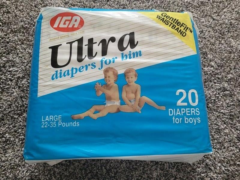 IGA Diapers for Him - No6 - Large - fits babies from 22 to 35lbs - 20pcs - 1
