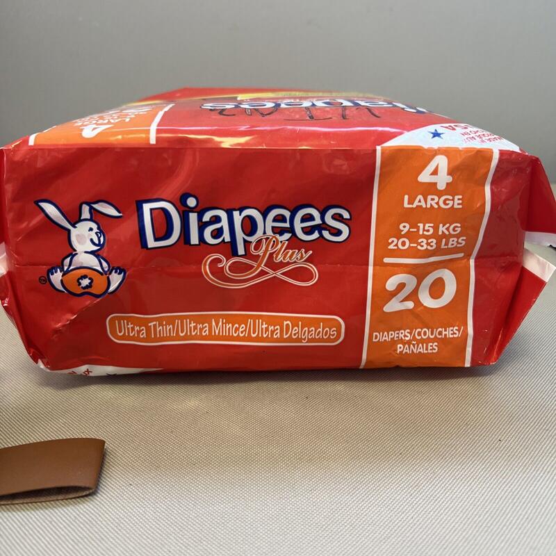 Diapees Plus Ultra Thin - No4 - Large - 9-15kg - 20-33lbs - 20pcs - 1
