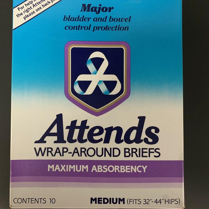 Ultra Attends Plus Wrap-Around Disposable Briefs - Maximum Absorbency - Medium (fits 32'' to 44'' hips) - 10pcs - 20
