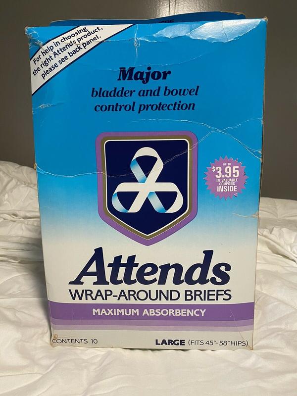 Ultra Attends Plus Wrap-Around Disposable Briefs - Maximum Absorbency - Large (fits 45'' to 58'' hips) - 10pcs - 6
