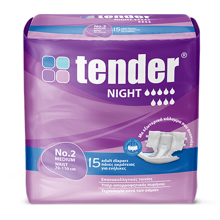Tender Ultra Adult Nighttime Briefs - No2 - M - 15pcs
