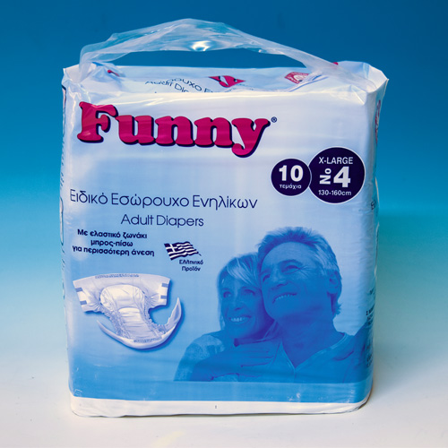 Funny Adult Disposable Briefs - No4 - XL - 10pcs
