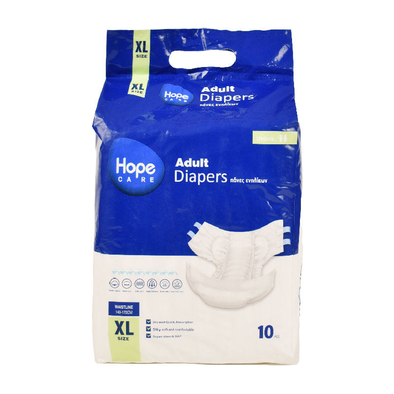 Hope Care Adult Diapers - No4 - Xtra Large - 140-170cm - 10pcs
