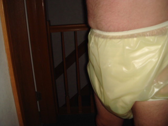 Yellow plastic panties
WOW how cute is this baby to go play in the backyard
