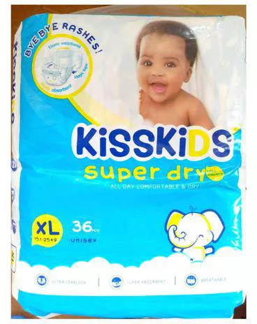  Kiss Kids Baby Diapers HC Super Dry - No6 - XL - 15-25kg - 36pcs
