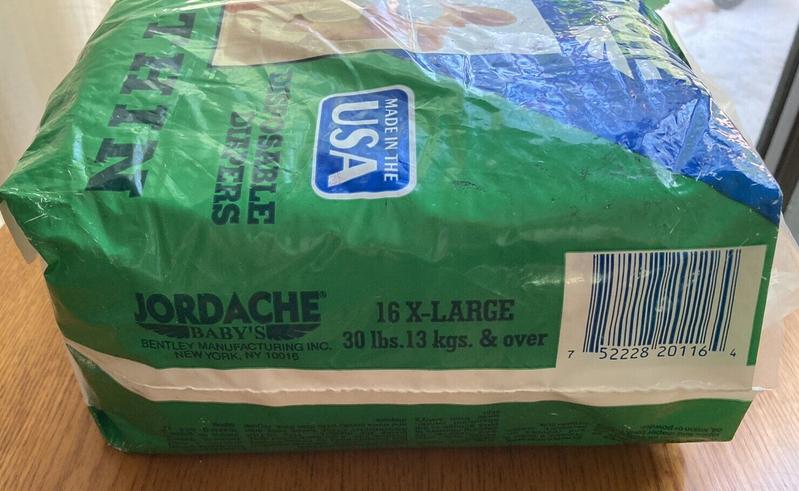 Jordache Baby's Plastic Disposable Nappies - No6 - Extra Large - fits babies from 14kg and over - 30lbs and more - 16pcs - 51

