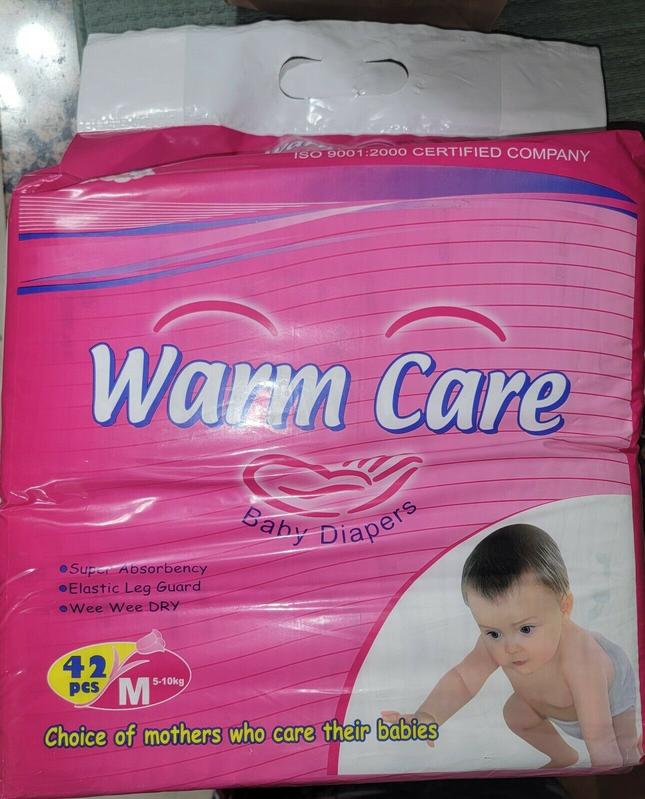 Warm Care Disposable Plastic Nappies - No4 - Medium - 5-10kg - 42pcs - 1

