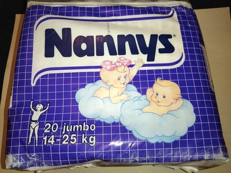 Ultra Nannys Plastic Baby Disposable Diapers - Jumbo - 14-25kg - 30-55lbs - 20pcs - 12
