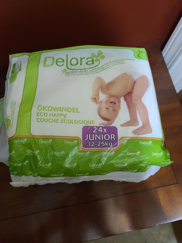 Delora Disposable Baby Nappies - Unisex - No5 - Junior - 12-25kg - 24-53lbs - 24pcs - 12
