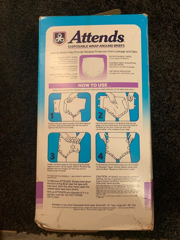 Ultra Attends Plus Wrap-Around Disposable Briefs - Maximum Absorbency - Medium (fits 32'' to 44'' hips) - 10pcs - 13
