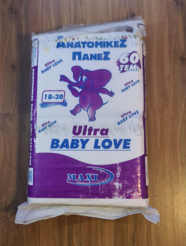 Maxi Ultra Baby Love Plastic Disposable Nappies - No4 - Maxi - 18-30kg - 39-66lbs - Value Pack - 60pcs - 8
