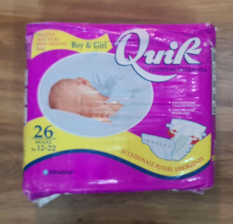 Quik Unisex Disposable Baby Diapers - Maxi - 12-22kg -26-48lbs - 26pcs - 13
