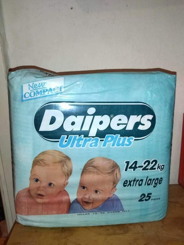 Daipers Ultra Plus Plastic Baby Disposable Nappies - XL - 14-22kg - 31-48lbs - 25pcs - 1
