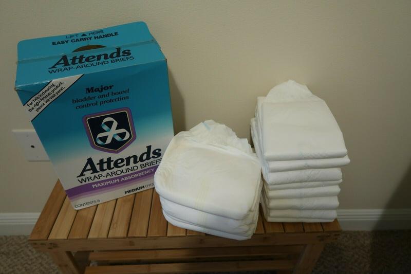 Ultra Attends Plus Wrap-Around Disposable Briefs - Maximum Absorbency - Medium (fits 32'' to 44'' hips) - 8pcs - 25
