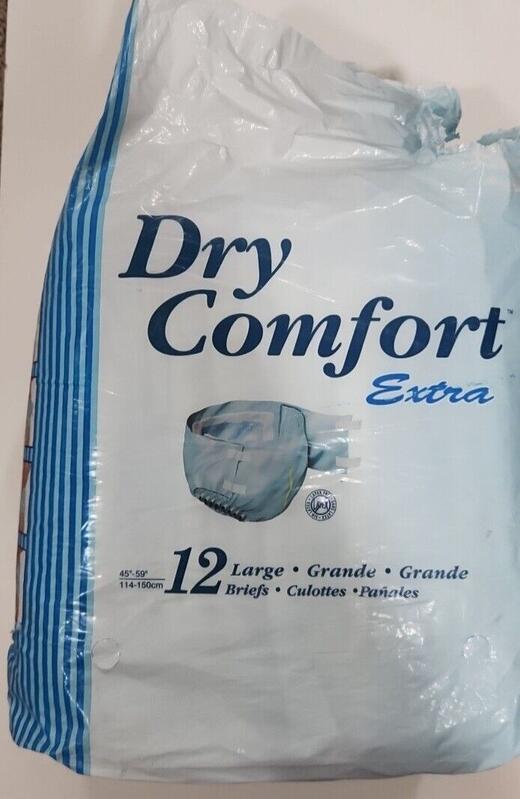 Dry Comfort Extra Adult Incontinence Briefs - No3 - L - fits hips 45''-59'' - 114-150cm - 12pcs - 4
