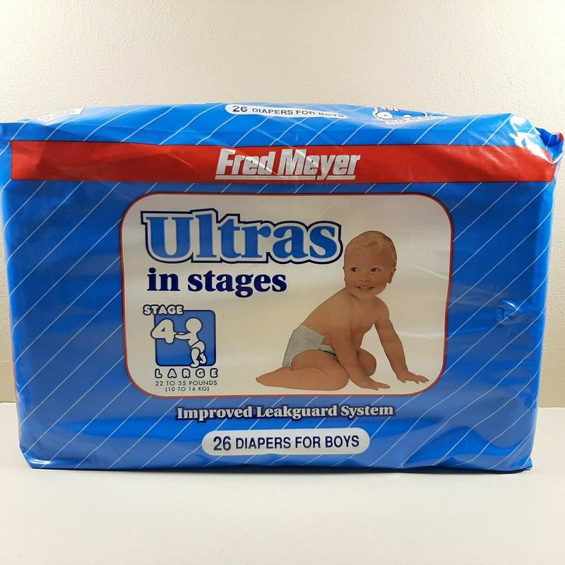 Muppet Babies Fred Meyer Paragon Ultra Stages Disposable Nappies for Boys - No4 - Large - 22-35lbs - 10-16kg - 26pcs - 1
