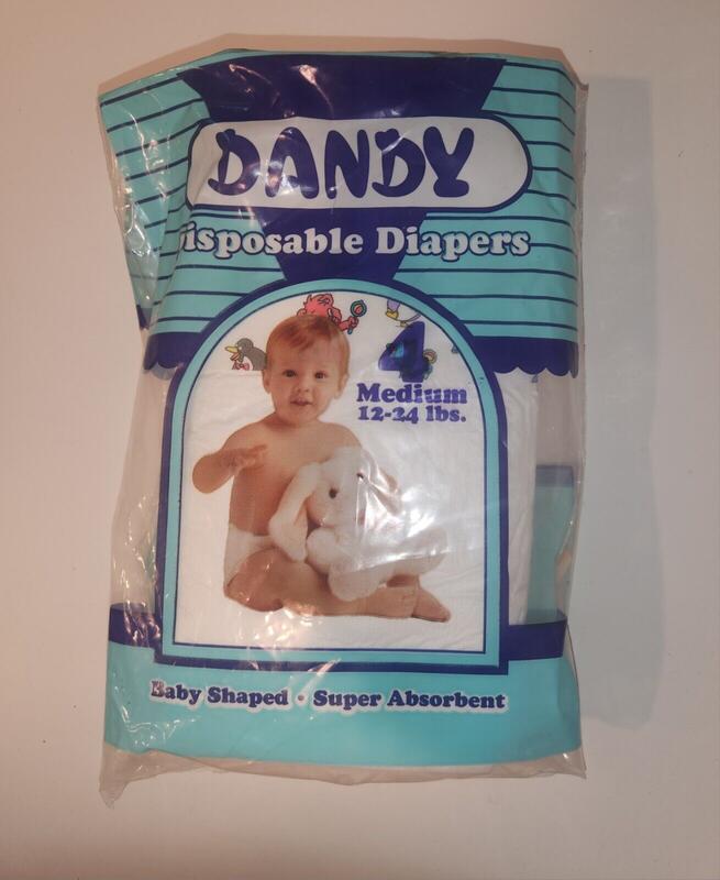 Dandy Plastic Backed Disposable Nappies - Unisex - No4 - Large - 10-16kg - 22-35lbs - 4pcs - 22
