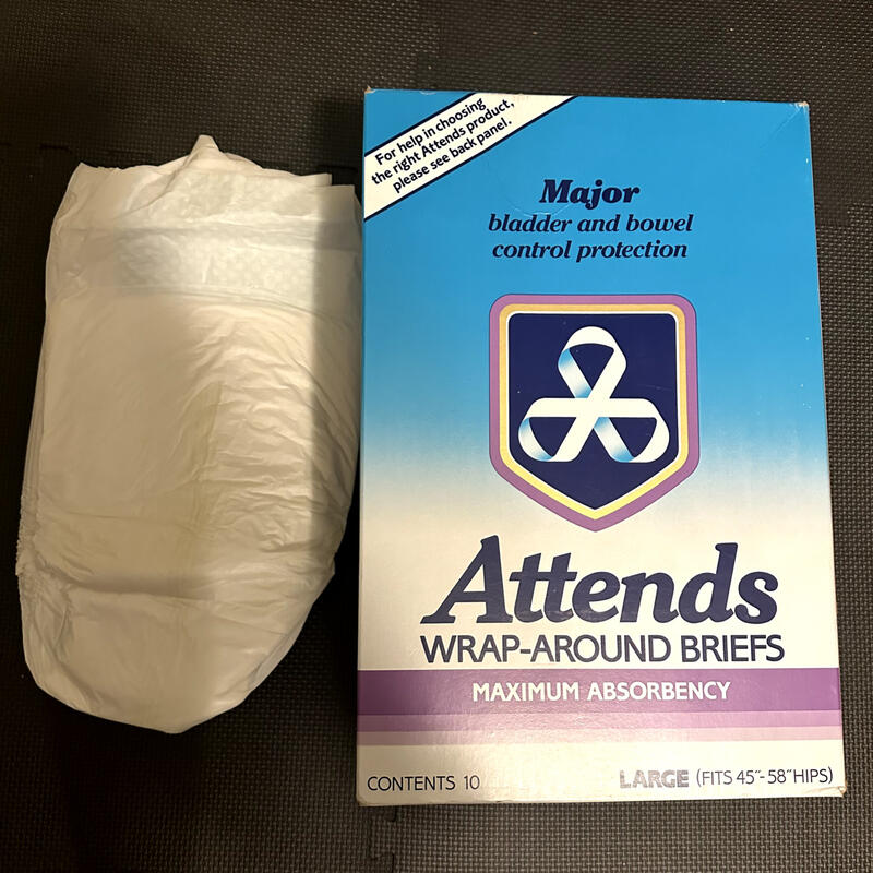 Ultra Attends Plus Wrap-Around Disposable Briefs - Maximum Absorbency - Large (fits 45'' to 58'' hips) - 10pcs - 35
