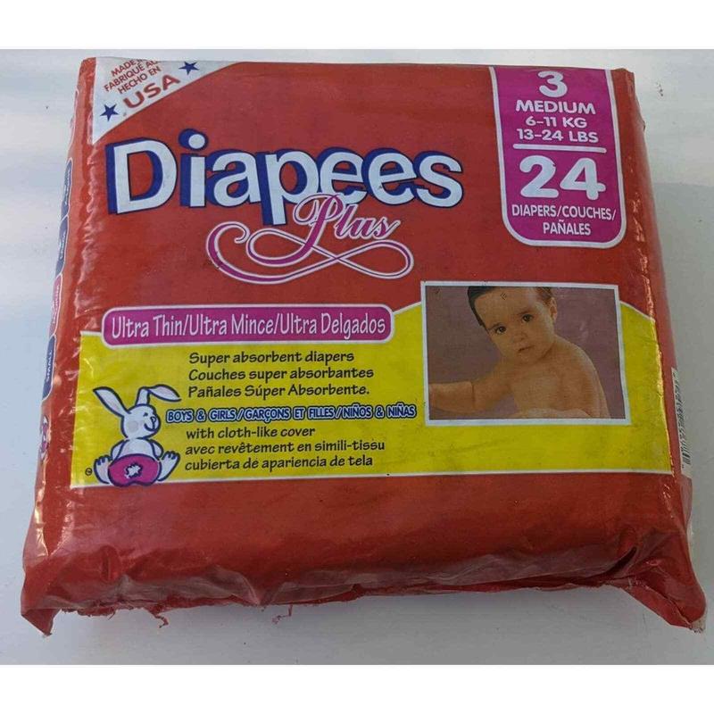 Diapees Plus Ultra Thin - No3 - Medium - 6-11kg - 13-24lbs - 24pcs - 1
