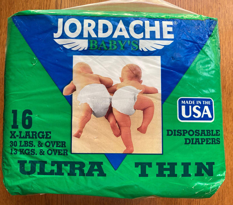 Jordache Baby's Plastic Disposable Nappies - No6 - Extra Large - fits babies from 14kg and over - 30lbs and more - 16pcs - 39
