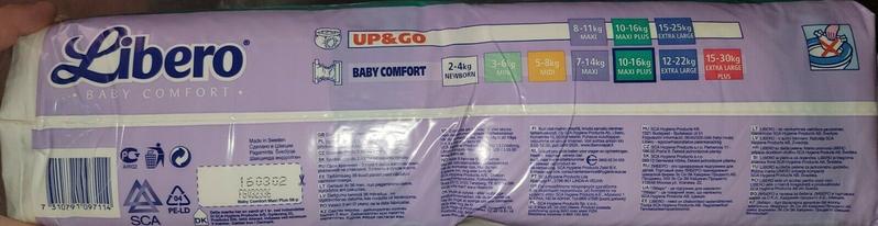 Libero Peaudouce Baby Comfort Disposable Nappies - Unisex - No4 - Maxi Plus - 10-16kg - 22-35lbs - 58pcs - 2
