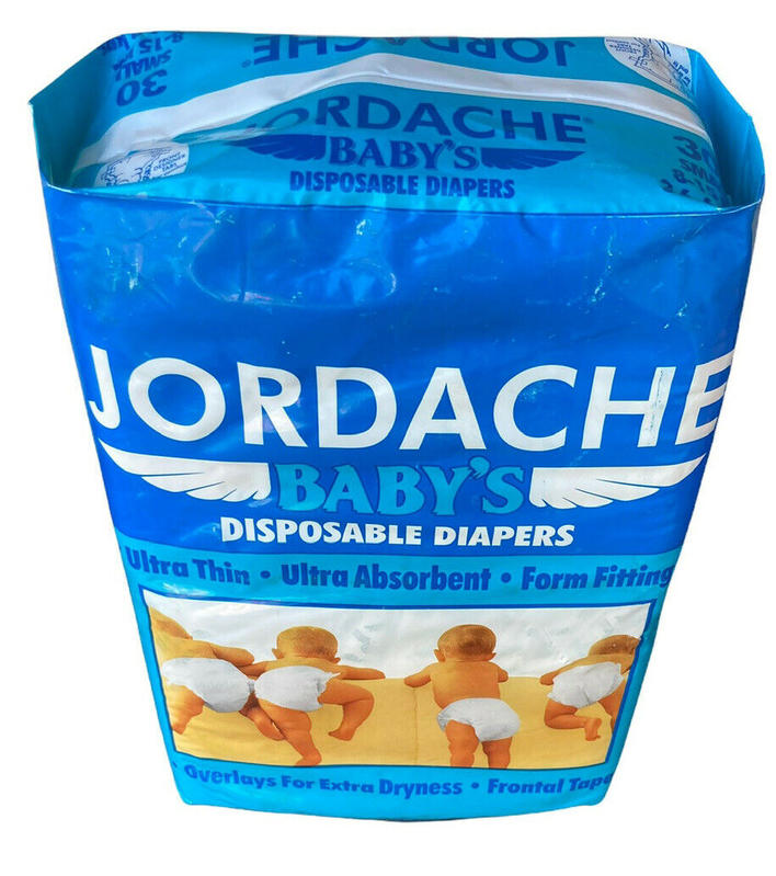 Jordache Baby's Plastic Disposable Nappies - No2 - Small - 3-6kg - 8-15lbs - 30pcs - 83
