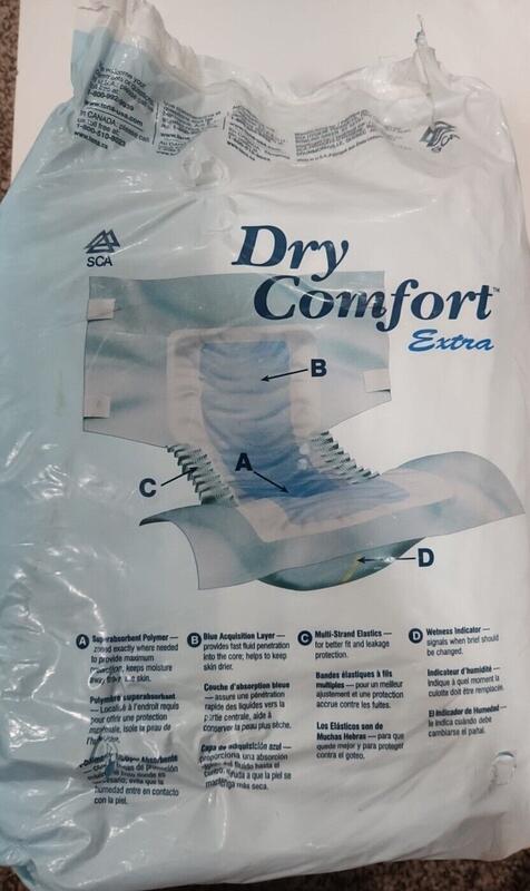Dry Comfort Extra Adult Incontinence Briefs - No3 - L - fits hips 45''-59'' - 114-150cm - 12pcs - 3
