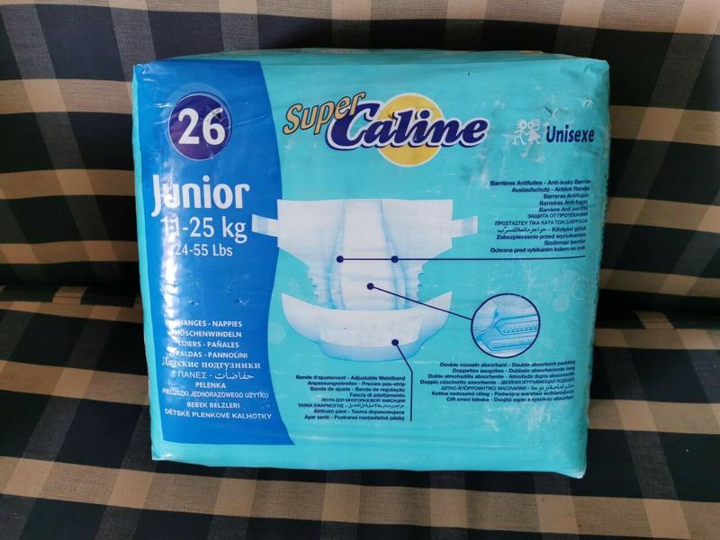 Super Caline Plastic Backed Disposable Nappies - No5 - Junior - 11-26kg - 24-55lbs - 26pcs - 3
