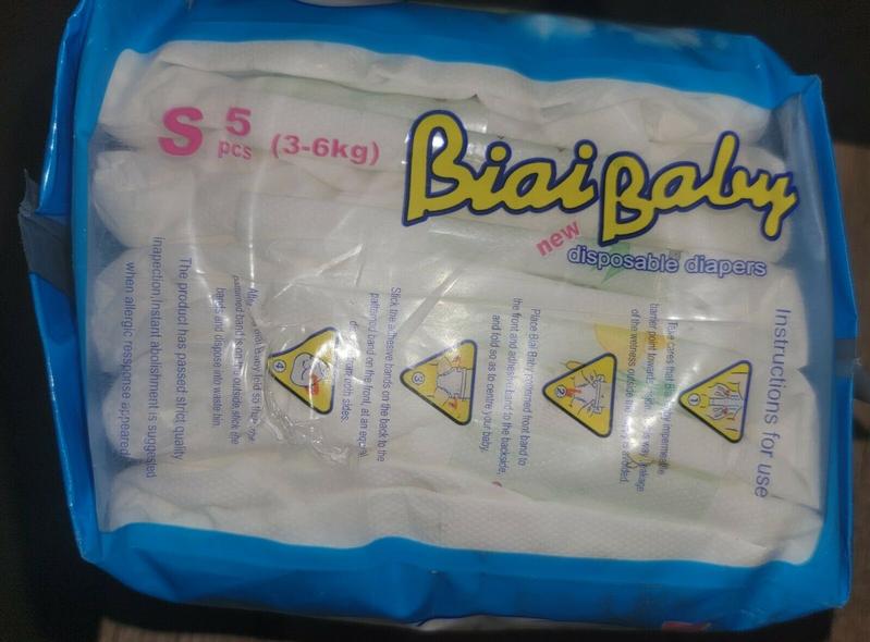 Biai Baby Disposable Plastic Nappies - No1 - Mini - 3-6kg - 5pcs - 9
