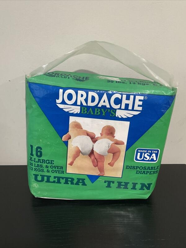 Jordache Baby's Plastic Disposable Nappies - No6 - Extra Large - fits babies from 14kg and over - 30lbs and more - 16pcs - 58
