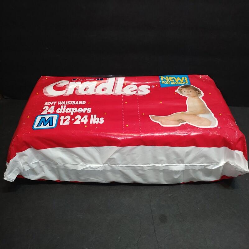 Ultra Cradles Plastic Disposable Nappies - No3 - M - 5-10kg - 12-24lbs - 24pcs - 12
