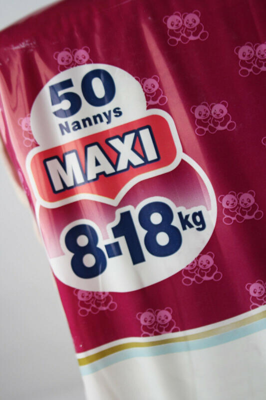 Nannys Baby's Wish - Cloth-Backed Disposable Nappies - Maxi - 8-18kg - 18-40lbs - 50pcs - 5

