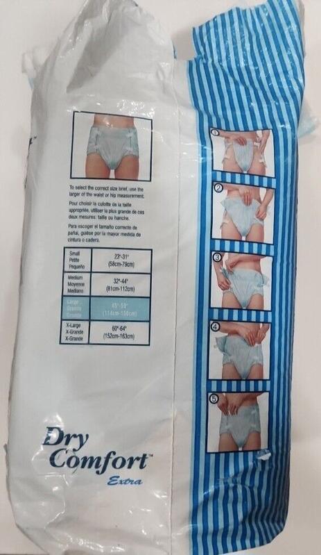 Dry Comfort Extra Adult Incontinence Briefs - No3 - L - fits hips 45''-59'' - 114-150cm - 12pcs - 5
