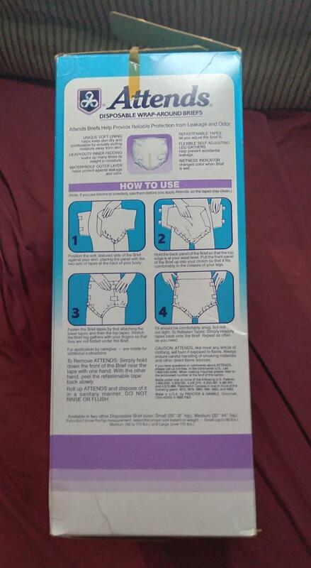 Ultra Attends Plus Wrap-Around Disposable Briefs - Maximum Absorbency - Large (fits 45'' to 58'' hips) - 6pcs - 18
