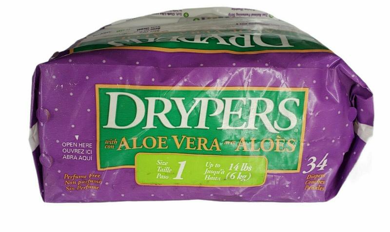 Drypers Aloe Vera - No1 - Mini - 4-6kg - 8-14lbs - 34pcs - 4
