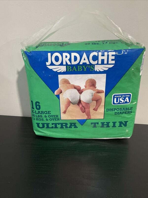 Jordache Baby's Plastic Disposable Nappies - No6 - Extra Large - fits babies from 14kg and over - 30lbs and more - 16pcs - 54
