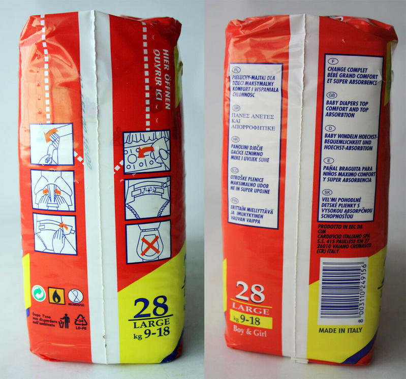 Quik Unisex Disposable Baby Diapers - Large - 9-18kg -20-40lbs - 28pcs - 4
