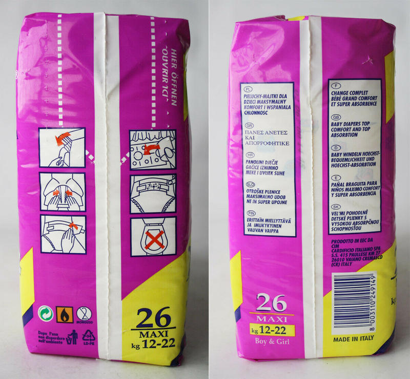 Quik Unisex Disposable Baby Diapers - Maxi - 12-22kg -26-48lbs - 26pcs - 4
