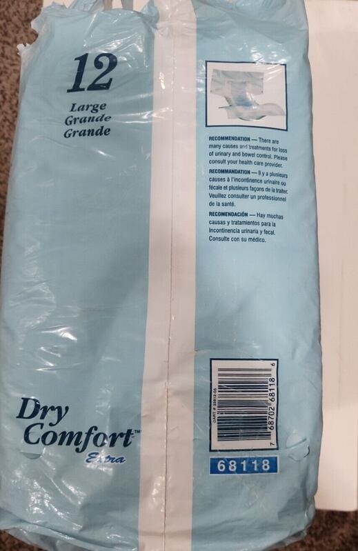 Dry Comfort Extra Adult Incontinence Briefs - No3 - L - fits hips 45''-59'' - 114-150cm - 12pcs - 2
