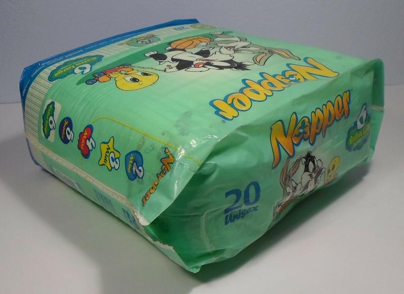 Napper Baby Looney Tunes Disposable Open Nappies - No6 - Extra Large - 16-30kg - 35-66lbs - 20pcs - 4
