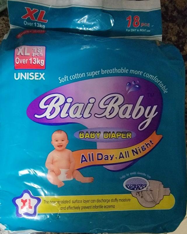 Biai Baby Disposable Plastic Nappies - No6 - XL - fits babies up to 13kg and over - 18pcs - 4
