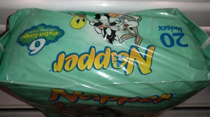 Napper Baby Looney Tunes Disposable Open Nappies - No6 - Extra Large - 16-30kg - 35-66lbs - 20pcs - 17
