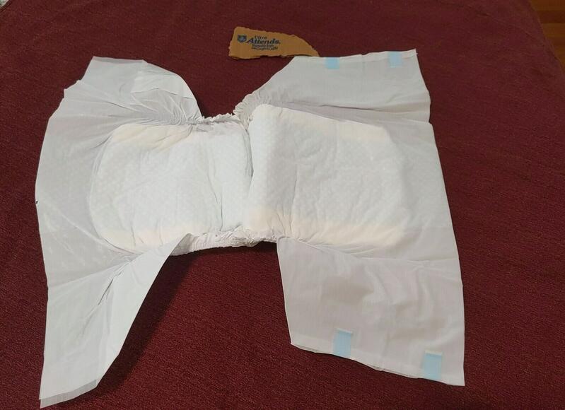 Ultra Attends Plus Wrap-Around Disposable Brief - Maximum Absorbency - Medium (fits 32'' to 44'' hips) - 1
